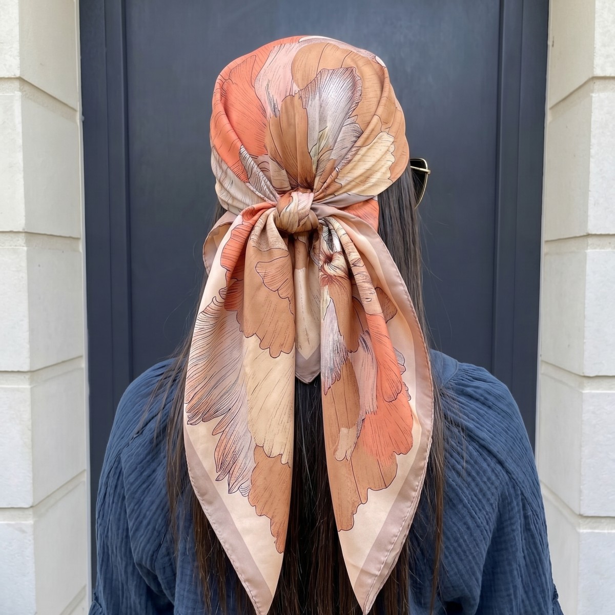 Pashmina Wrap Large - Kadın ipek kare eşarp bayan Bandana