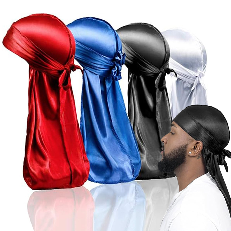 Bandana Doo Rag - 1-4 adet yeni ipek Durag Bandana