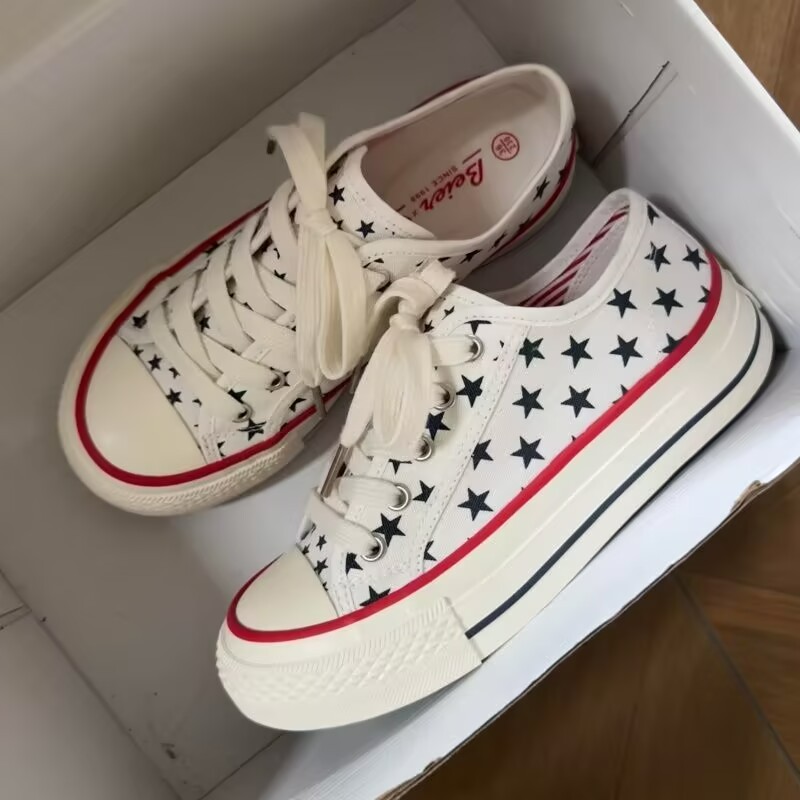 Vans Shoes Old Skool - Günlük Kullanım Yıldız Desenli Düşük Bilekli