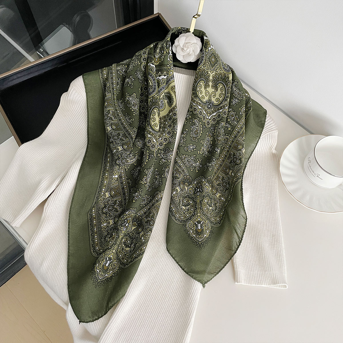 Bandana Cotton - Yeni Moda 70X70 cm kadın Eşarp