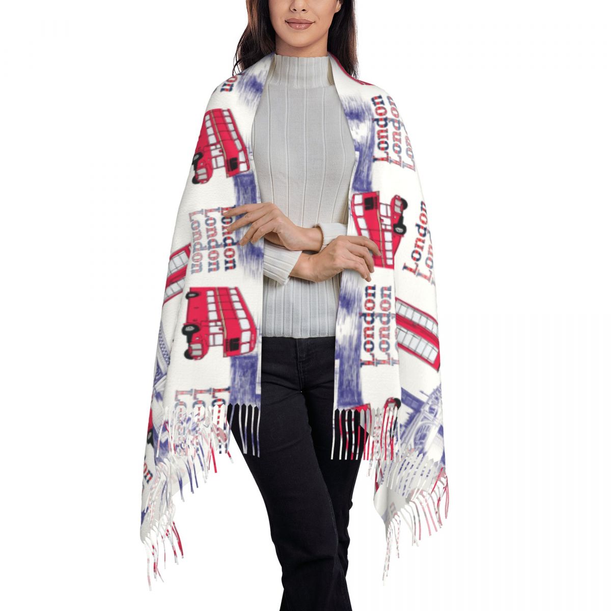 Londra İngiltere Manzaraları Ş - Pashmina Wrap Large incelemesi ve fiyatı