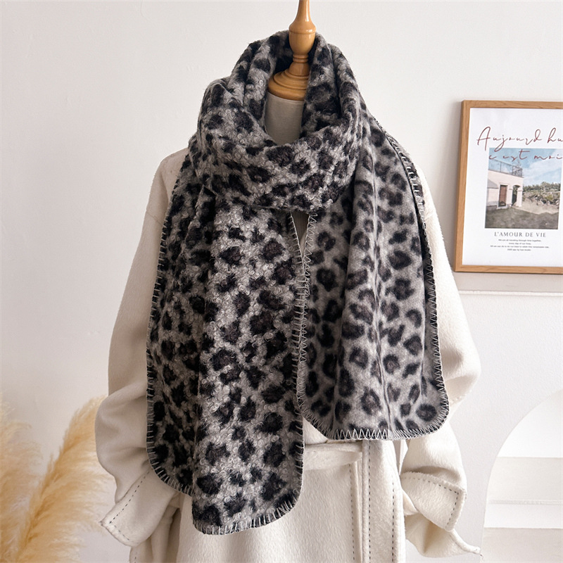 Sonbahar Kış Leopar Desenli Eş - Woven Scarf Blanket incelemesi ve fiyatı