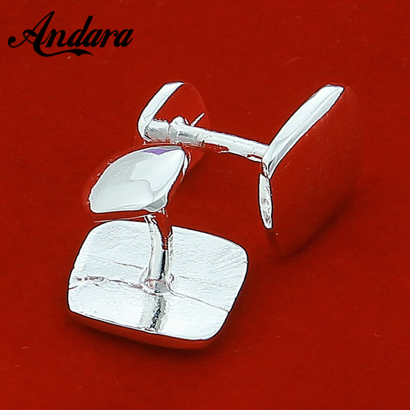 Sıcak satış gümüş kare kol düğ - Tie Clip Silver incelemesi ve fiyatı