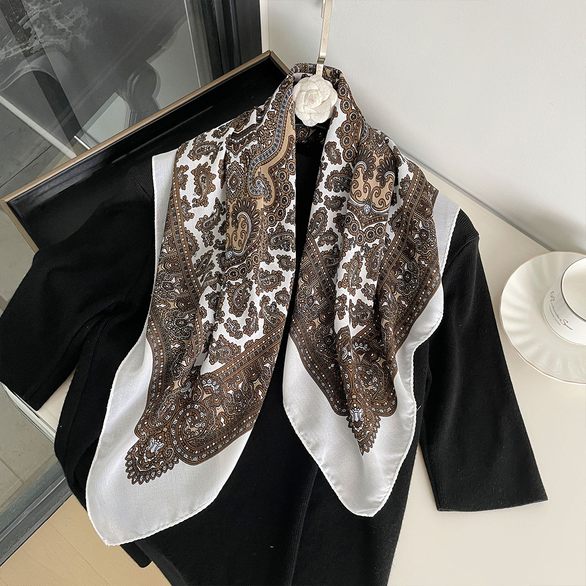 Yeni Moda 70X70 cm kadın Eşarp - Bandana Cotton incelemesi ve fiyatı